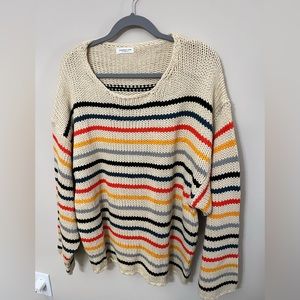 Chic Soul Striped Knit Sweater